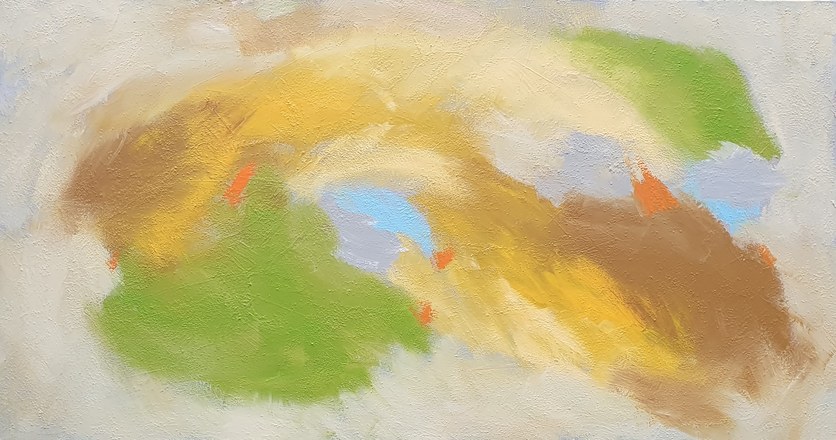 moderne abstrakte kunst mit sand strukturen beige xxl- peggy liebenow